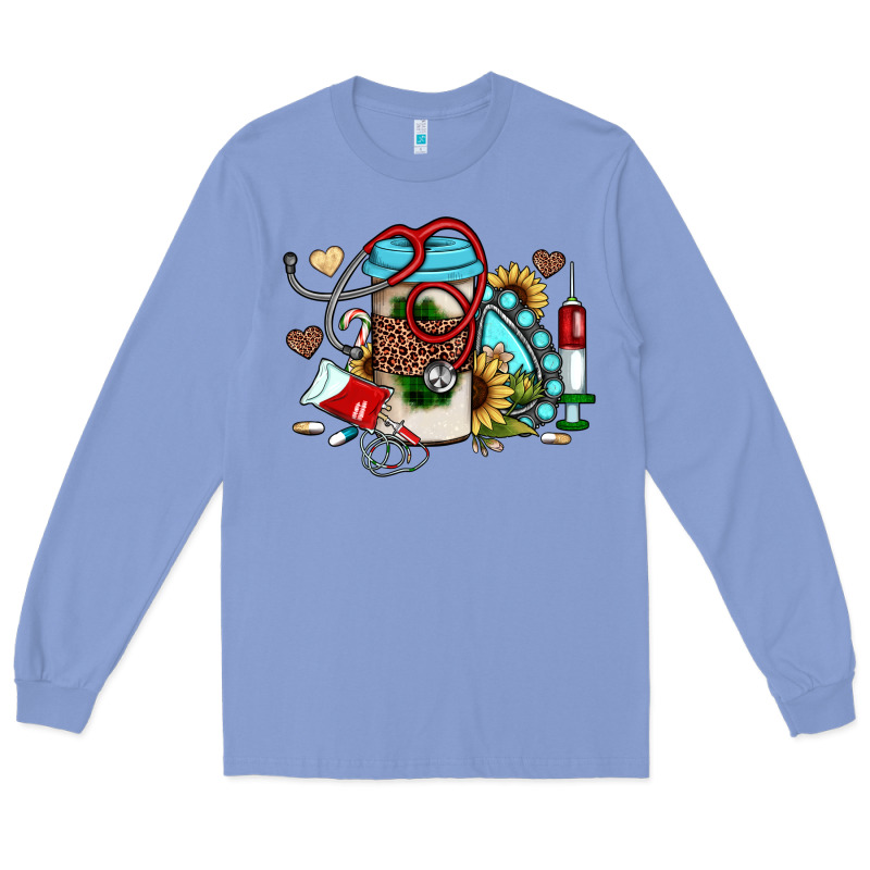 Christmas Sunflower Gemstone Nurse Long Sleeve Tee by JahusDesignShop | Teevron