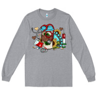 Heather Grey Christmas sunflower gemstone nurse Long Sleeve Tee - JahusDesignShop