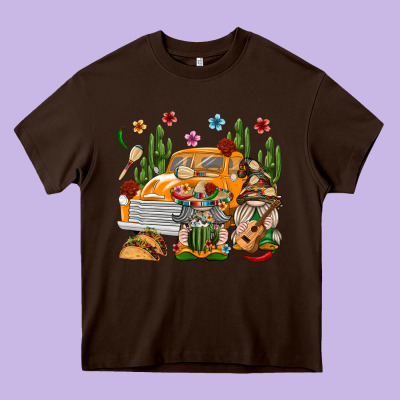 Mexican Gnome Truck Heavy Core Tee Designed By Texasbilliewilder