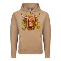 Vintage Coffee sunflowers long haired cow Vintage Hoodie - Jasminsmagicworld