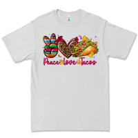 Dove Grey peace love tacos Premium Tee - CTS Tumbler Store