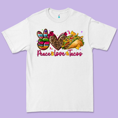 Peace Love Tacos Premium Tee Designed By Cts Tumbler Store
