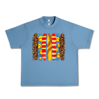 Pebble Blue softball  brushstrokes Urban Heavy Tee - AdoDesignShop