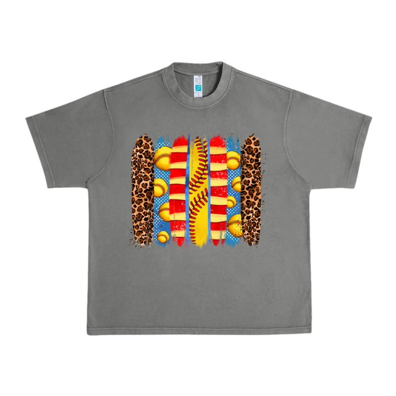 Softball  Brushstrokes Urban Heavy Tee by AdoDesignShop | Teevron