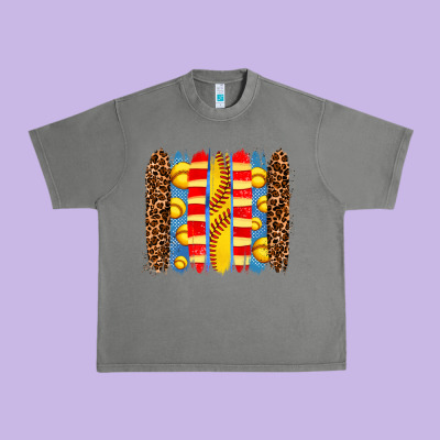 Softball  Brushstrokes Urban Heavy Tee Designed By Adodesignshop