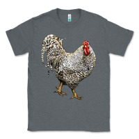 Charcoal Heather Dominique Rooster Classic Tee - LillyAllenDesigns