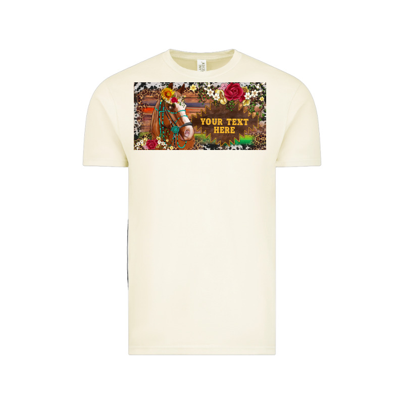 (preview)western Turquoise Gemstone Horse Cowhide Leopard Floral Backg Vintage Tee by Artiststas | Teevron
