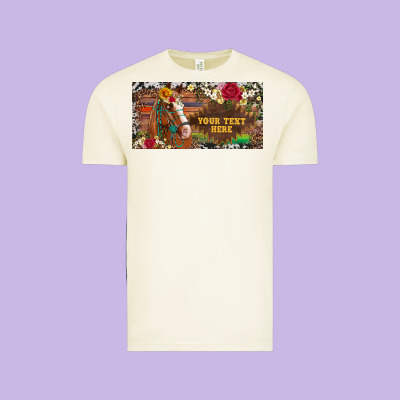 (preview)western Turquoise Gemstone Horse Cowhide Leopard Floral Backg Vintage Tee Designed By Artiststas