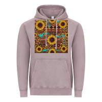 Vintage Zinc sunflower and leopard seamless pattern Vintage Hoodie - BundleAndBundleShop