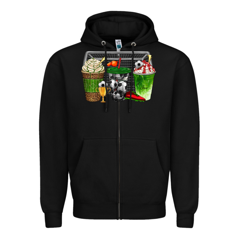 Soccer Coffee Cups Bbs Zipper Hoodie by BundleAndBundleShop | Teevron