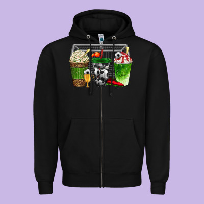Soccer Coffee Cups Bbs Zipper Hoodie Designed By Bundleandbundleshop