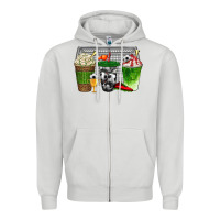 Dove Grey soccer coffee cups bbs Zipper Hoodie - BundleAndBundleShop
