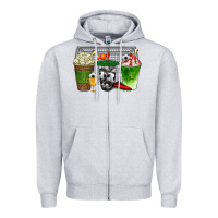 Heather Grey soccer coffee cups bbs Zipper Hoodie - BundleAndBundleShop