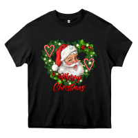 Black merry christmas santa Heavy Core Tee - RanaPortraitStore