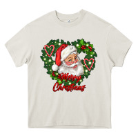 Cream merry christmas santa Heavy Core Tee - RanaPortraitStore