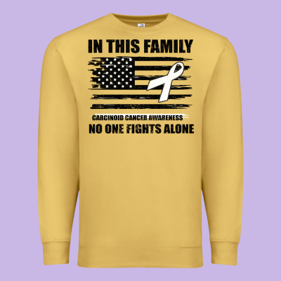 No One Fights Alone Pancreatic Cancer Awareness Premium Sweatshirt Designed By Bettercallsaul