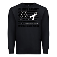Black No One Fights Alone Pancreatic Cancer Awareness Premium Sweatshirt - Bettercallsaul