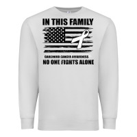 Dove Grey No One Fights Alone Pancreatic Cancer Awareness Premium Sweatshirt - Bettercallsaul