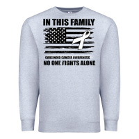 Heather Grey No One Fights Alone Pancreatic Cancer Awareness Premium Sweatshirt - Bettercallsaul