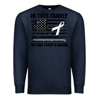 Navy No One Fights Alone Pancreatic Cancer Awareness Premium Sweatshirt - Bettercallsaul