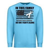 Ocean Blue No One Fights Alone Pancreatic Cancer Awareness Premium Sweatshirt - Bettercallsaul