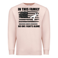 Pale Pink No One Fights Alone Pancreatic Cancer Awareness Premium Sweatshirt - Bettercallsaul