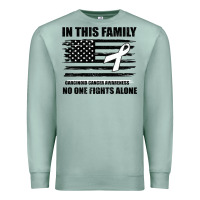 Seafoam No One Fights Alone Pancreatic Cancer Awareness Premium Sweatshirt - Bettercallsaul