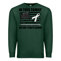 Sports Green No One Fights Alone Pancreatic Cancer Awareness Premium Sweatshirt - Bettercallsaul