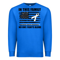 True Royal No One Fights Alone Pancreatic Cancer Awareness Premium Sweatshirt - Bettercallsaul