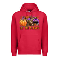 Cardinal Tis' the season Football purple helmet Premium Hoodie - NancyCooperArtShop