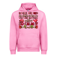 Fuchsia Pink roses are red chocolates are brown Urban Hoodie - OliviaCreatesArt