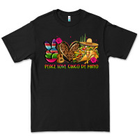 Black peace love cinco de mayo Premium Tee - CTS Tumbler Store