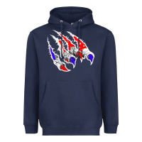 Navy American Flag Claw Heavyweight Hoodie - Bettercallsaul