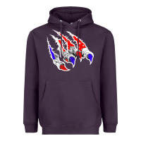 Plum American Flag Claw Heavyweight Hoodie - Bettercallsaul