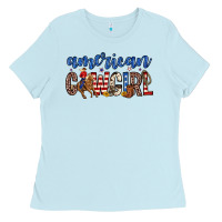 Baby Blue american cowgirl Ladies Tee - Zillion Design Studio