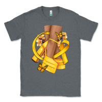 Charcoal Heather Childhood Cancer diva yellow ribbon Classic Tee - NancyCooperArtShop