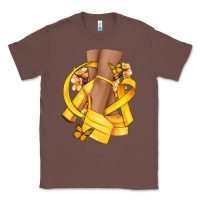 Chestnut Childhood Cancer diva yellow ribbon Classic Tee - NancyCooperArtShop
