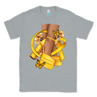 Heather Grey Childhood Cancer diva yellow ribbon Classic Tee - NancyCooperArtShop