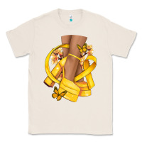 Natural Childhood Cancer diva yellow ribbon Classic Tee - NancyCooperArtShop
