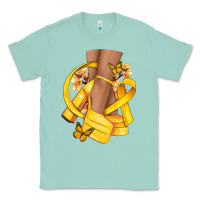 Seafoam Childhood Cancer diva yellow ribbon Classic Tee - NancyCooperArtShop