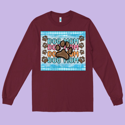 Dog Mom Long Sleeve Tee Designed By Maliassmallbusiness