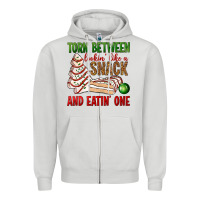 Dove Grey torn between lookin' like a snack and eatin' one bbs Zipper Hoodie - BundleAndBundleShop