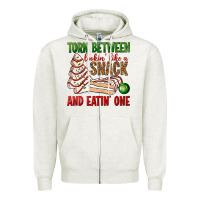 Oatmeal Heather torn between lookin' like a snack and eatin' one bbs Zipper Hoodie - BundleAndBundleShop