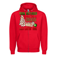 Red torn between lookin' like a snack and eatin' one bbs Zipper Hoodie - BundleAndBundleShop