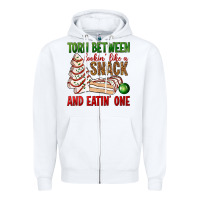 White torn between lookin' like a snack and eatin' one bbs Zipper Hoodie - BundleAndBundleShop