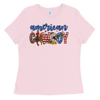 Bubblegum Pink American cowboy Ladies Tee - Zillion Design Studio