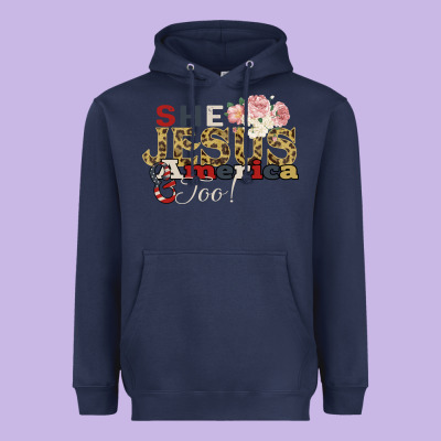 She Jesus America Too Heavyweight Hoodie Designed By Bettercallsaul