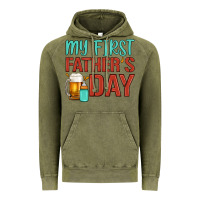 Vintage Olive my first father's day Vintage Hoodie - Artiststas