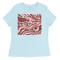 Baby Blue pinky leopard and cowhide valentine's day Ladies Tee - RanaPortraitStore