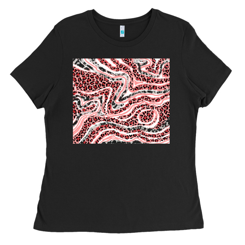 Pinky Leopard And Cowhide Valentine's Day Ladies Tee by RanaPortraitStore | Teevron